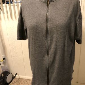 Size XL Coverup of gray sweatshirt fabric